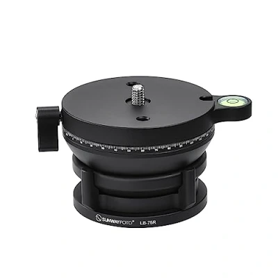 Abbildung von SUNWAYFOTO LB 75R 360 Panorama Nivellierfuß, Stativkopf, 15 kg Tragfähigkeit