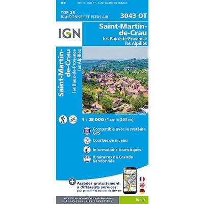 Abbildung von St.Martin de Crau Les baux Provence Alpilles 1:25 000: 1:25000 (TOP 25)