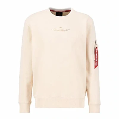 Abbildung von Alpha Industries Double Layer Sweater Sweatshirt für Herren Jet Stream White
