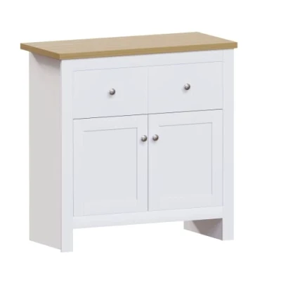 Abbildung von Vida Designs Schubladenboxen, MDF, Spanplatte und Melaminfurnier, Grau, 2 Schubladen 3 Türen