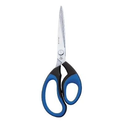 Abbildung von Wedo 9898 Schere (Edelstahl Soft Cut, 8 Zoll / 21 cm, mit Gummigriff) schwarz/blau