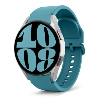 Abbildung von MoKo Armband Kompatibel mit Samsung Galaxy Watch 7 FE 6 5 4 40mm 44mm/Watch Classic 43mm 47mm/Watch Pro 45mm/Watch 42mm 46mm, Weiches Silikon Ersatzarmband, Blau