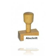 Abbildung von Amos Textstempel Holz Abschrift