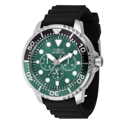 Abbildung von Invicta Pro Diver 47232 Herren uhr Wasserdicht Analog Quarzuhrwerk Edelstahl mit grünen zifferblat 48mm