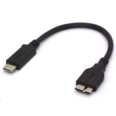 Abbildung von USB C auf Micro B Kabel Typ 3.0 zu für Apple MacBook (Pro), Toshiba Seagate, WD West Digital Externe Festplatte, HDD, Kamera, Galaxy S8/S9