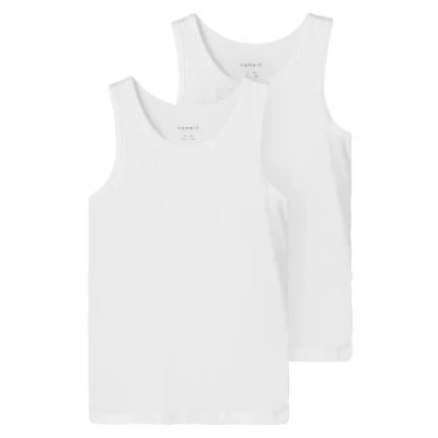 Abbildung von Name it Nkmtank 2PACK Unterhemd/shirt für Kinder, Größe: 146/152, White