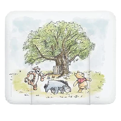 Abbildung von Ceba Baby Wickelauflage Weiche Wickelunterlage zum Wechseln von Windeln, mit Disney Motiven Robustes PVC, abwaschbar Wickeltischauflage 85 x 72 cm Winnie the Pooh