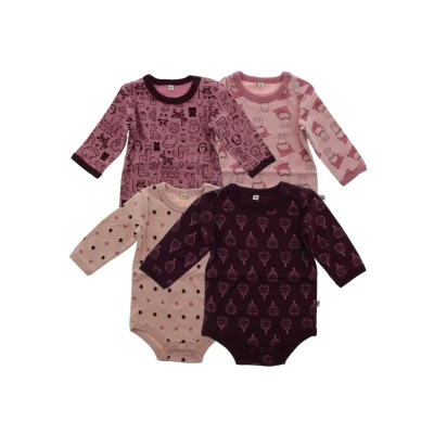 Abbildung von Pippi made with love 4PACK Unisex Body für Kinder, Größe: 80, Lilac