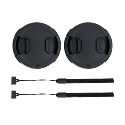 Abbildung von PROfezzion 2 Stück 77 mm Objektivdeckel mit Kappenhalter für Canon EOS 6D 6DM2 5D Mark IV EF 24 105 oder 70 f4L Kit Objektiv Nikon D750 D780 AF S 120 f4G