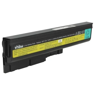 Abbildung von vhbw Akku kompatibel mit IBM/Lenovo ThinkPad T500, T60, T61, T61i, T61p, W500 Notebook (4400mAh, 10,8V, Li Ion) Ersatz für 40Y6795, 40Y6797