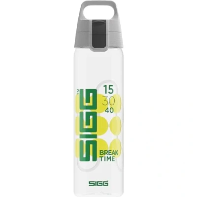 Abbildung von SIGG Tritan Renew Trinkflasche Total Clear ONE MyPlanet Tennis Kohlensäurenhaltigen Getränke Geeignet Spülmaschinenfest Fruchtsieb Auslaufsicher BPA frei Transparent 0,75L