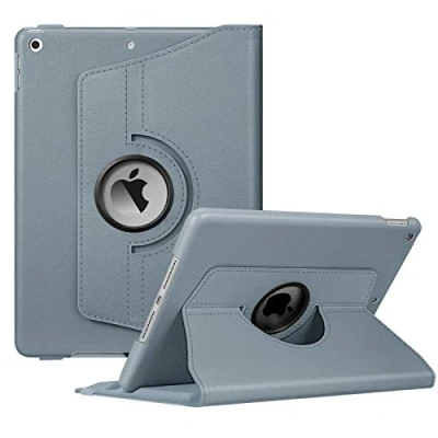 Abbildung von Fintie Hülle für iPad 10.2 Zoll 9.Generation / 8. Gen 7. (Modell 2021/2020/2019) mit Pencil Halter 360 Grad Rotierend Stand Schutzhülle Cover Auto Schlaf/Wach Funktion, Blaugrau