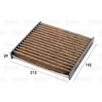 Abbildung von VALEO 701021 Innenraumfilter Aktivkohlefilter mit Polyphenol, fungizider Wirkung, antiallergischer Wirkung 214 195 30 CLIMFILTER SUPREME