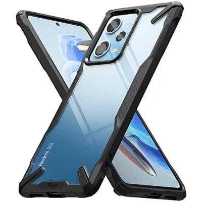 Abbildung von Ringke Fusion X Case Kompatibel mit Xiaomi Redmi Note 12 Pro 5G / Poco X5 Hülle, Strapazierfähiger TPU Stoßfänger Anti Kratzt Durchsichtig Rückseite Handyhülle Black