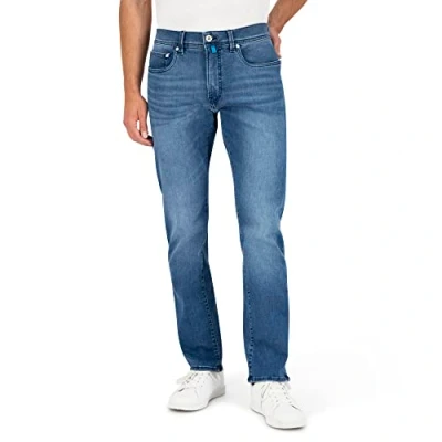 Abbildung von Pierre Cardin Herren Jeans Lyon Tapered Männer Hose Fit Blue Used Buffies Washed 8048 13 6824 35W 36L