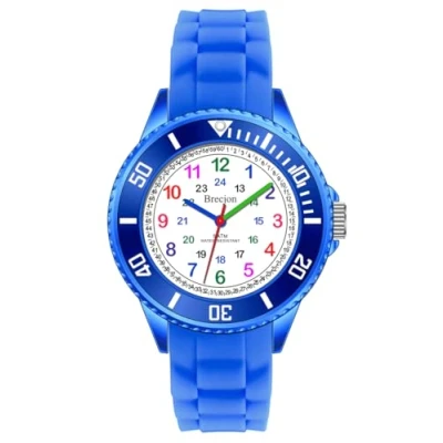 Abbildung von Brecjon Quarzuhr Kinder Armbanduhr Lernuhr 5ATM Silikon, kostenloser Versand