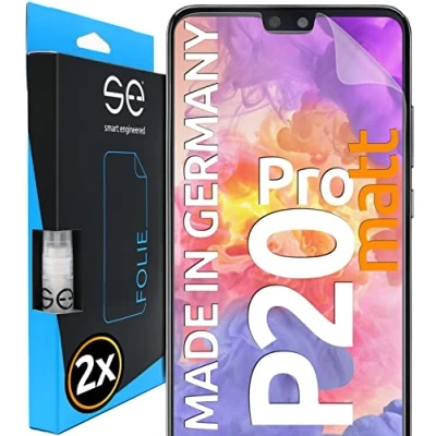 Abbildung von smart engineered [2 Stück] Entspiegelte 3D Schutzfolien kompatibel mit Huawei P20 Pro, hüllenfreundliche Matte Displayschutz Folie, Schutz vor Schmutz und Kratzern, kein Schutzglas