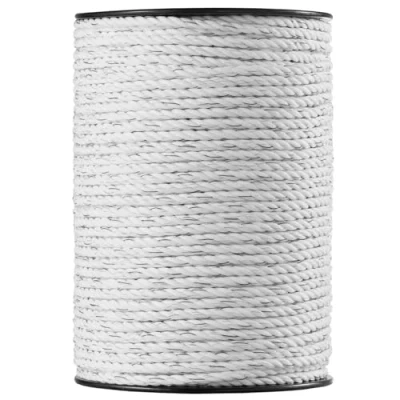 Abbildung von VEVOR Weidezaundraht, 200 m HDPE Weidedraht, φ 0,6 cm, Edelstahlstränge für zuverlässige Leitfähigkeit, 240 kg Zugkraft, UV und Rostbeständigkeit, tragbarer Weidezaun Pferde Rinder