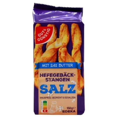 Abbildung von Gut &amp; Günstig Hefegebäck Stangen gesalzen, 6er Pack (6 x 150g)