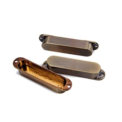 Abbildung von Alnicov Tonabnehmerabdeckungen, 82 mm, Kunststoff, geschlossene Schale, E Gitarre, Einzelspule, 3 Stück (Bronze)