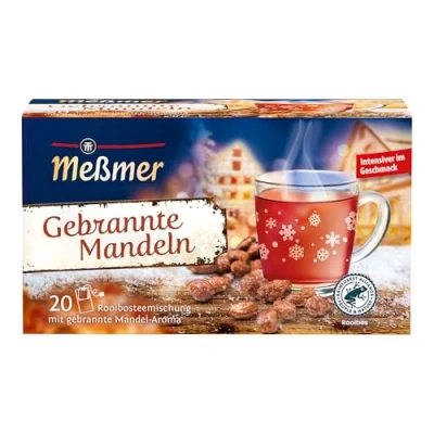 Abbildung von Meßmer gebrannte Mandeln Rooibosteemischung mit Mandel Aroma 20 Teebeutel Vegan Glutenfrei Laktosefrei