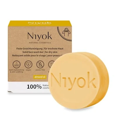 Abbildung von NIYOK Feste Gesichtsreinigung, Mandelöl, 80g (2er Pack)