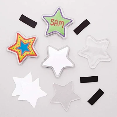 Abbildung von Baker Ross AT202 Magneten Kit in Sternform, Kunst und Handwerk für Kinder (6 Stück), verschieden