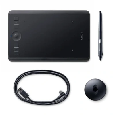 Abbildung von Wacom PTH460K1B Intuos Pro S Grafischer Stift bis zu 8000 Stufen, Größe S, schwarz, klein