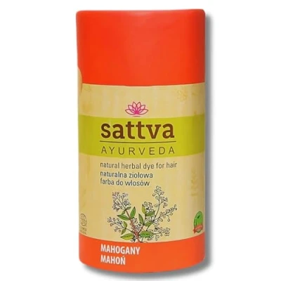 Abbildung von Natürliche Haarfarbe in Mahagoni Doppelte Portion von Sattva: Henna Rot für Allergiker Bio Pflanzenhaarfarbe Naturhaarfarbe, Volumen und Glanz ECOCERT