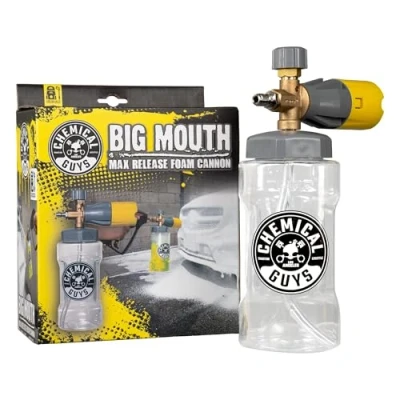 Abbildung von Chemical Guys EQP324 Big Mouth Max Release Foam Cannon (Autowäsche, Hauswäsche &amp; Bootswaschschaumkanone, die an Ihren Hochdruckreiniger angeschlossen Wird), 1000 ml Flasche