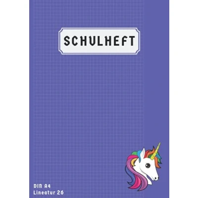 Abbildung von Schulheft Din a4 Lineatur 26: Matheheft Kariert mit Rand 50 Blatt Violett