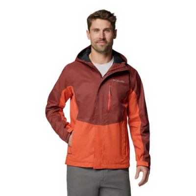 Abbildung von Columbia Men&#039;s Pouring Adventure 3 Jacket, Waterproof Rain Spice/Tuscan, XL