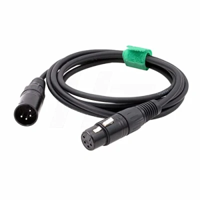 Abbildung von HangTon Audiokabel, 4 polig, XLR Stecker auf Buchse, Mikrofon, Rekorder, Mixer, Kopfhörer, Verstärker, symmetrisches Audiokabel (1 m)