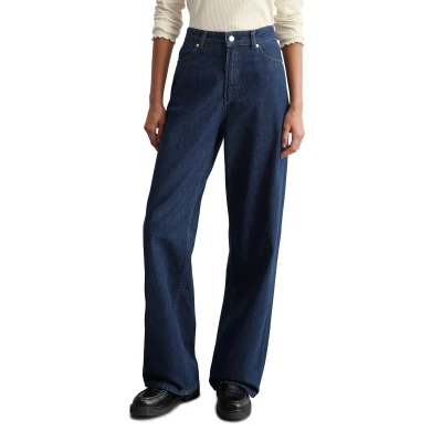 Abbildung von Marc O&#039;Polo Denim Weite Jeans aus dunkelblauem Rigid