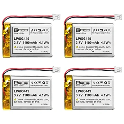 Abbildung von EEMB Lithium Polymer Akku 3,7 V 1100mAh 603449 Wiederaufladbarer Lipo mit JST Anschluss für VXI Blue Parrott bestätigen Sie die Polarität des Geräts und Anschlusses vor dem Kauf(4)