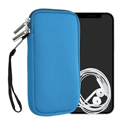 Abbildung von kwmobile Handytasche für Smartphones XL 6,7/6,8&quot; Neopren Handy Hülle Kornblumenblau Tasche 17,2 x 8,4 cm Innenmaße