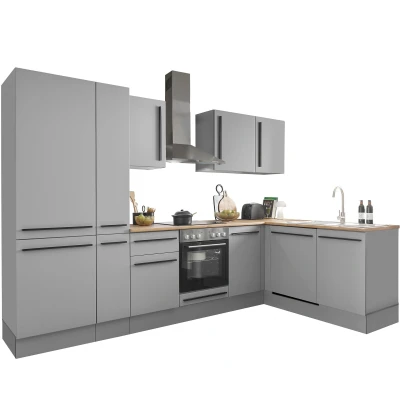 Abbildung von BASIC by Balculina Winkelküche &quot;Denver, Küche BxHxT 310/115 x 211 60&quot;, Breite 310 cm, wahlweise mit E Geräten und Induktion