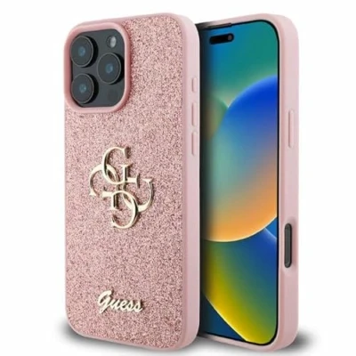 Abbildung von CG Mobile Guess GUHCP16XHG4SGP Hülle für iPhone 16 Pro Max 6.9&quot; Rosa hardcase Fixed Glitter Big 4G