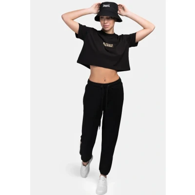 Abbildung von Lonsdale Cropped Aultbea Tshirt basic, Damen, Größe: Large, Black gold