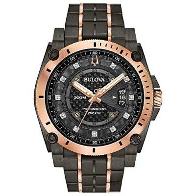 Abbildung von Bulova Herren Analog Quarz Uhr mit Edelstahl Armband 98D149