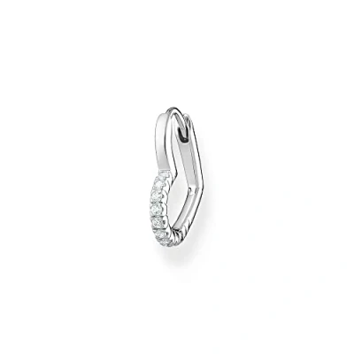 Abbildung von THOMAS SABO Single Creole Herz mit weißen Steinen, CR693 051 14, Zirkonia (synth)