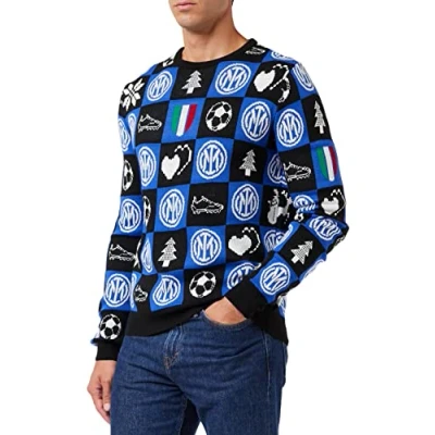 Abbildung von Inter Unisex Xmas Jumper 2021 Pullover, blau, L