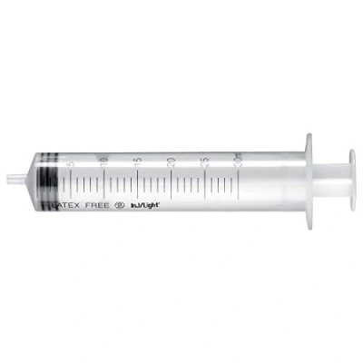 Abbildung von Rays INJ/LIGHT Injektionsspritzen ohne Nadel, exzentrischer Luer Konus, steril, Einweg, latexfrei, Volumen 10 ml, Packung 100 Stück