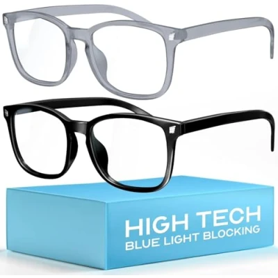 Abbildung von livho Blaulichtfilter Brille Damen TR90 Blaulichtbrille ohne Sehstärke, Superleichte Anti Müdigkeit Computerbrille Gaming Schutzbrille