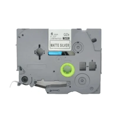 Abbildung von BROVACS 1 Packung Schwarz auf Silber Laminiertes Etikettenband Kompatibel mit Brother P Touch Etikettendrucker TZ 911 TZe 6mm 1/4&quot; OPA4911