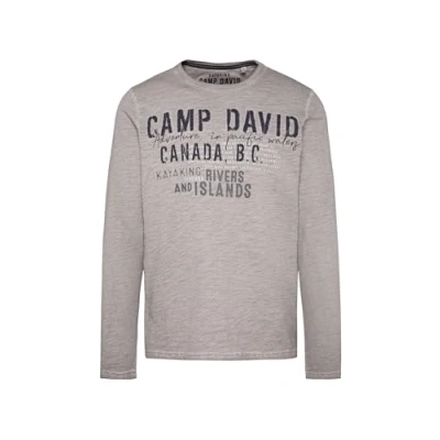 Abbildung von Camp David Langarmshirt, Herren, Größe: Large, Polo grey
