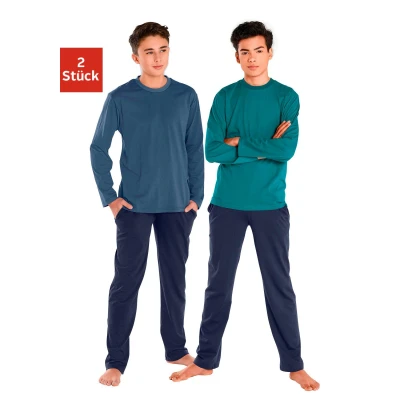 Abbildung von AUTHENTIC LE JOGGER Pyjama, (4 tlg., 2 Stück), in Basicfarben