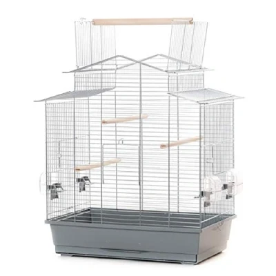 Abbildung von Ollesch Vogelkäfig XXL Wellensittich Kanarien mit Freisitz 58,5 x 38 65cm