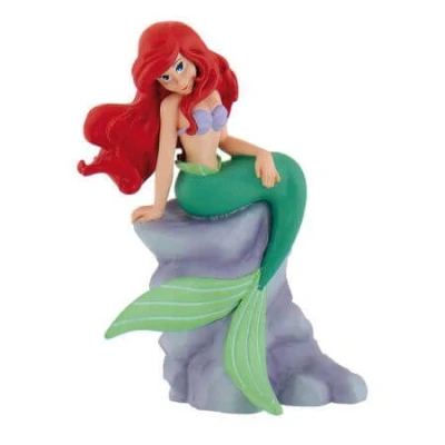 Abbildung von Bullyland 12310 Spielfigur Arielle auf Felsen aus Walt Disney Arielle, die Meerjungfrau, ca. 8,5 cm, detailgetreu, ideal als kleines Geschenk für Kinder ab 3 Jahren