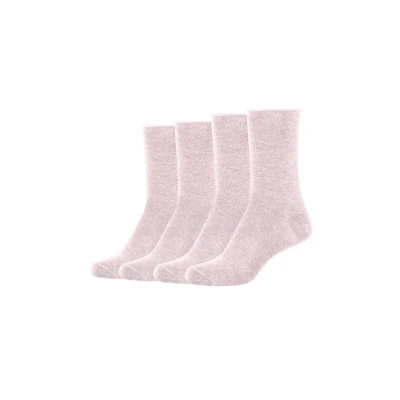 Abbildung von s.Oliver Online Silky Touch 4 PACK Socken, Damen, Größe: 35 38, Rosé melange